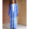Denim Blue Batik Dyed Nubian Cardigan handmade in Egypt & available at Jozee Boutique.