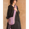 Purple Embroidered Saint Catherine Cross Bag handmade in Egypt & available in Jozee boutique
