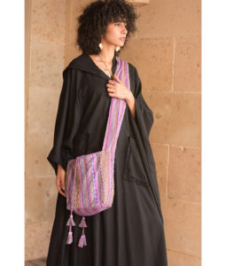 Purple Embroidered Saint Catherine Cross Bag handmade in Egypt & available in Jozee boutique