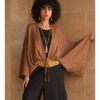 Brown Linen Bolero made in Egypt & available at Jozee Boutique.