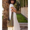 Multicolored Embroidered Saint Catherine Cross Bag handmade in Egypt & available in Jozee boutique