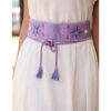 Purple Saint Catherine Embroidered Wide Belt handmade in Egypt & available at Jozee boutique