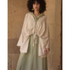 Off White Linen Bolero made in Egypt & available at Jozee Boutique.