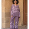 Purple Batik Dyed Doodle Set Handmade in Egypt & available at Jozee Boutique