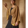 Dark Mustard Heavy Viscose Bolero handmade in Egypt & available at Jozee Boutique.