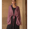 Red & Grey Heavy Viscose Bolero handmade in Egypt & available at Jozee Boutique.
