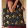 Black Embroidered Tote Bag handmade in Egypt & available in Jozee boutique