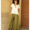 Off White Linen Relaxed Top handmade in Egypt & available at Jozee boutique
