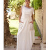 Off White Embroidered Maxi Dress handmade in Egypt & available in Jozee boutique