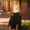 Black Draped Maxi Skirt handmade in Egypt & available in Jozee boutique