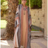 Multicolored Viscose Cardigan with Hoodie handmade in Egypt & available at Jozee Boutique.