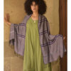 Dusty Mauve Viscose Shawl with Fringes handmade in Egypt & available at Jozee Boutique.handmade in Egypt & available at Jozee Boutique.
