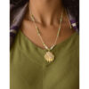 Gold Beaded Necklace handmade in Egypt & available at Jozee Boutique.