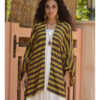 Olive & Brown Handwoven Viscose Cardigan handmade in Egypt & available at Jozee Boutique.