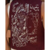 Burgundy El Mahrousa Linen Wrap Vest handmade in Egypt & available at Jozee Boutique.